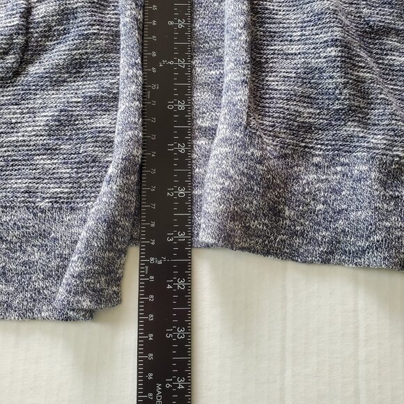 Marine Layer Nantucket Open Front Cardigan Medium Burnout Blue and White - Picture 9 of 16